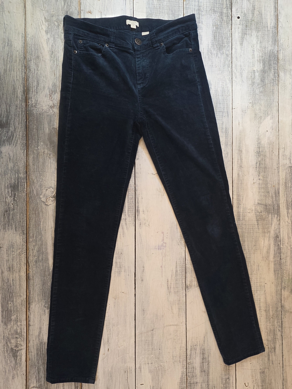J. Crew Dark Teal High Rise Skinny Corduroy Pants sz 26